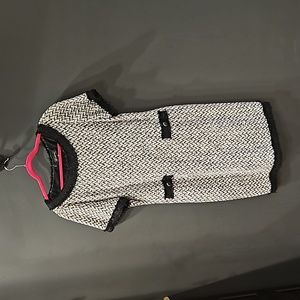 St John short sleeve boucle dress